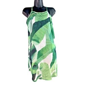 Unbranded Green Hawaiian Aloha Tropical Sun Dress Vacation Beachy Women - Size S